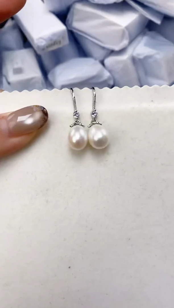 未镶嵌耳饰淡水珍珠ed1048
