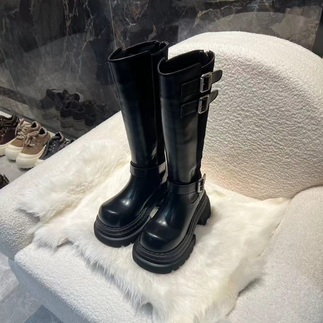 ANUAN【安暖家】9cm~冬季新款厚底时尚韩版马丁靴子ASD232