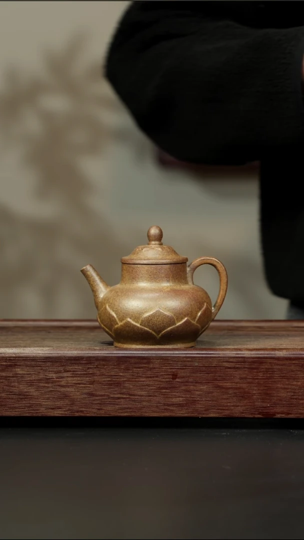 茶壶紫砂黄金段柴烧 莲