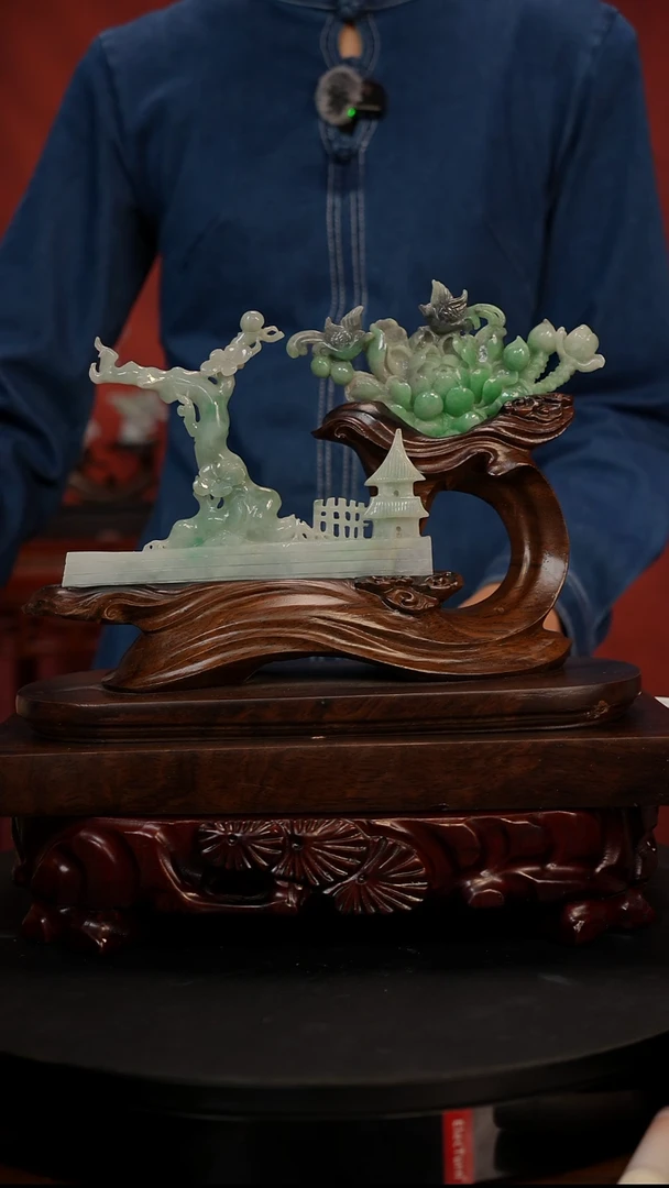 未镶嵌摆件翡翠和和美美