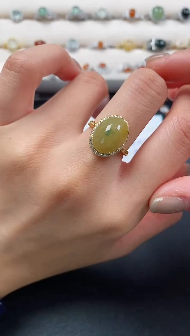 银S925镶嵌戒指翡翠2222222+9