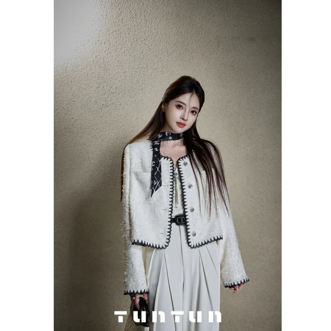 吞吐服饰【合伙人】春夏简约轻熟流苏轻奢时尚名媛小众小香外套