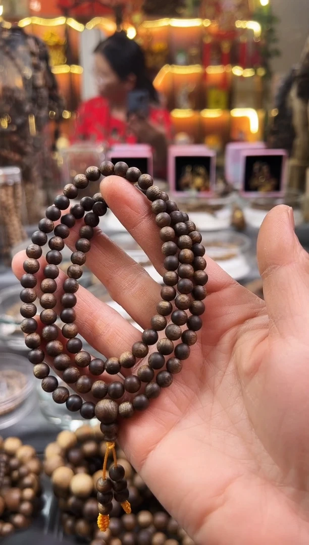 沉香手串以*棋楠沉水黑油霸多圈