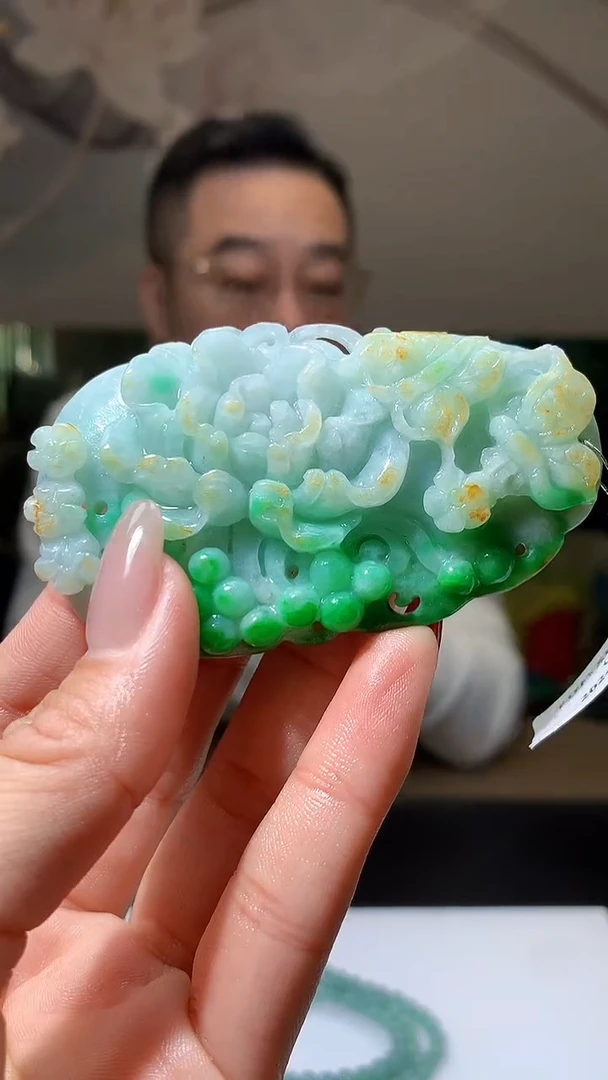 【闪购商品】定制翡翠未镶嵌1044hm-货挂件(赠珠链）31