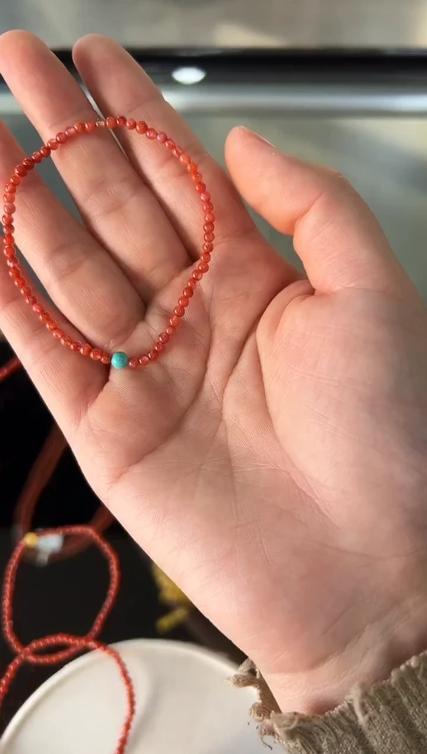 未镶嵌手链南红玛瑙南红小米珠单圈手串