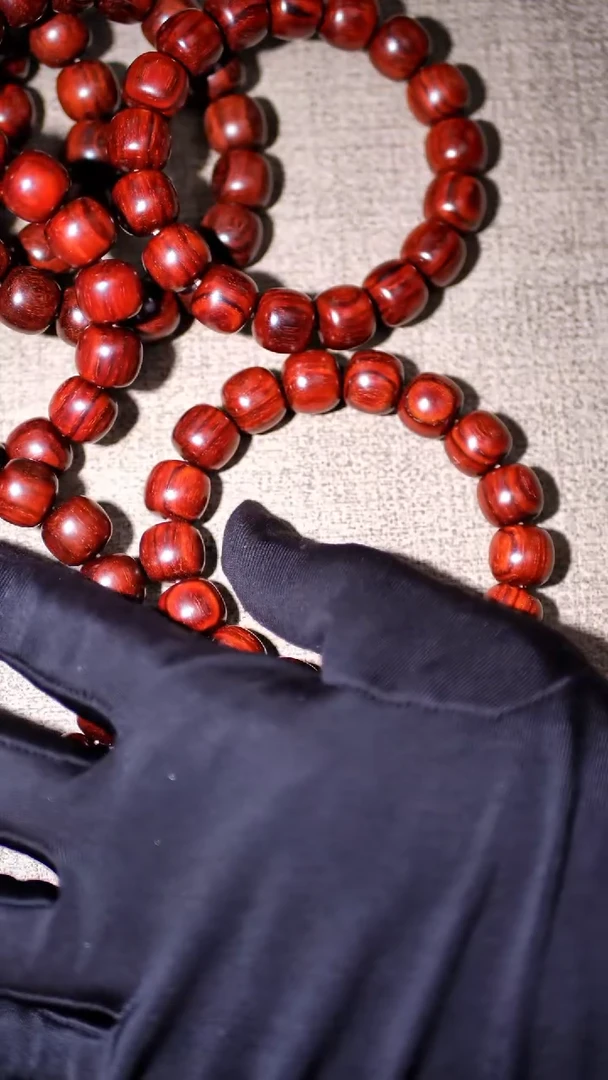 小叶紫檀手串/手链印度小叶紫檀12*13黑皮手串