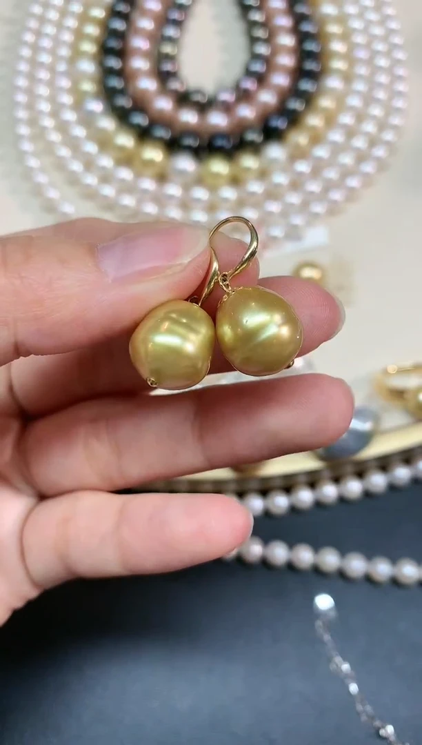 【闪购商品】海水珍珠耳饰18K金镶嵌A128|1980