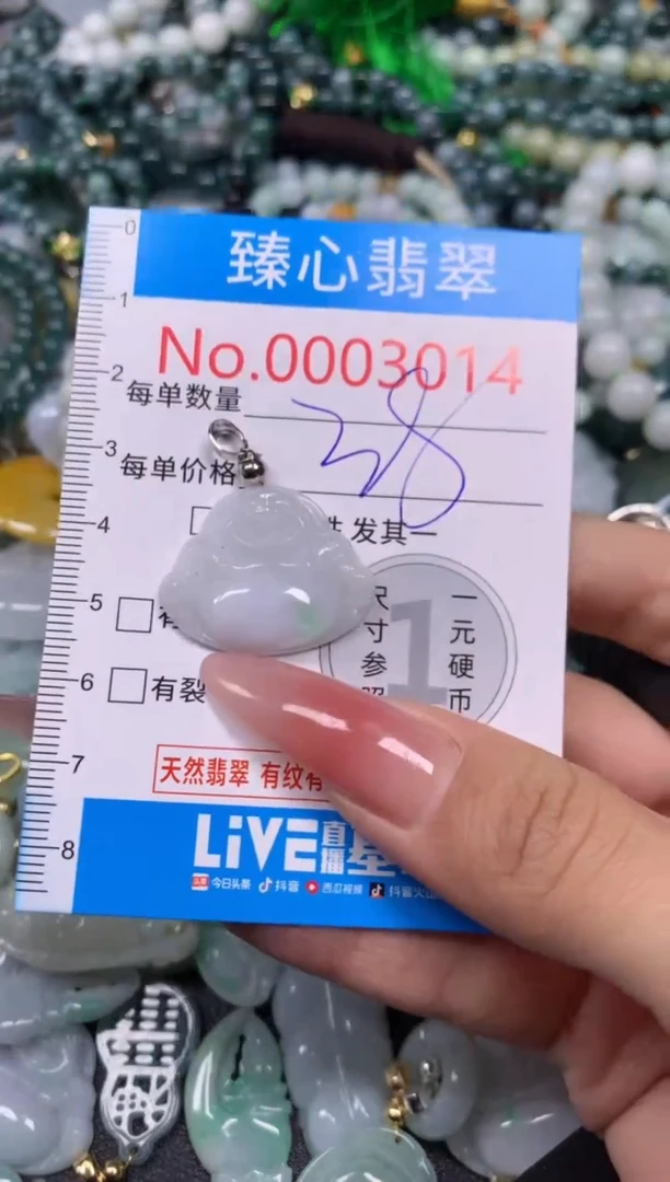 【闪购商品】翡翠颈饰未镶嵌含绳0003014