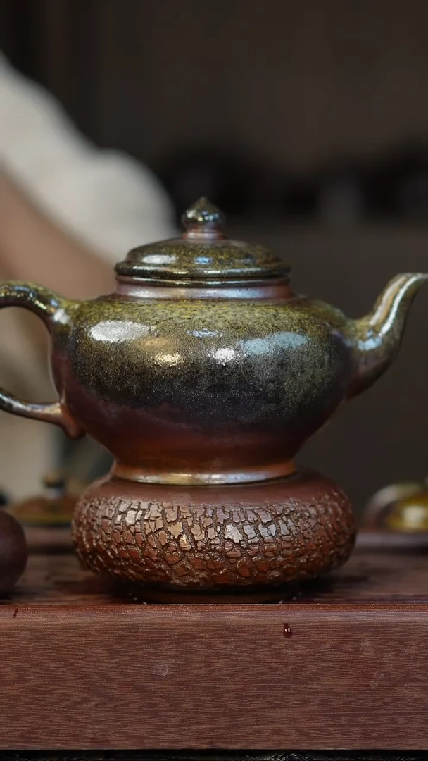 茶壶紫砂柴烧紫砂大笑樱500cc