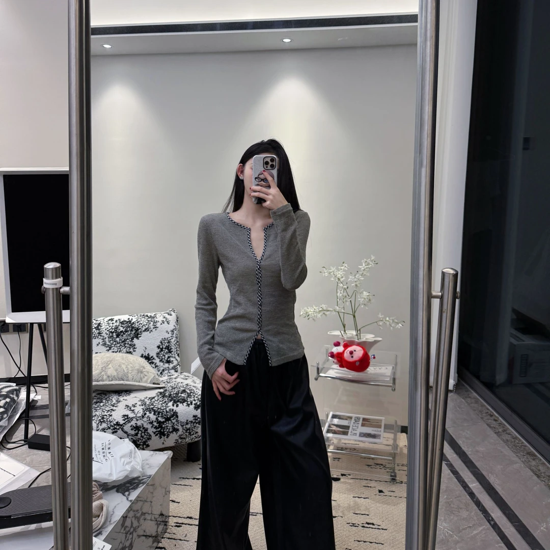 【雯雯自制】高级感打底衫女时尚百搭气质套头秋季针织衫WEN012