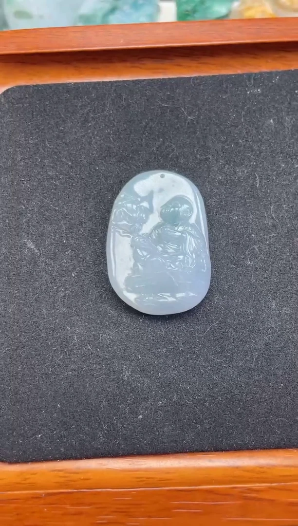 【闪购商品】翡翠颈饰未镶嵌花开见佛