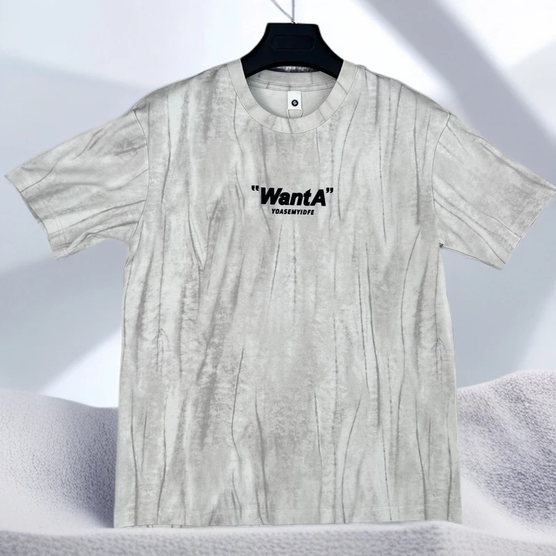 男士新款夏季重磅短袖圆领T恤清凉潮流轻奢时尚百搭透气259008