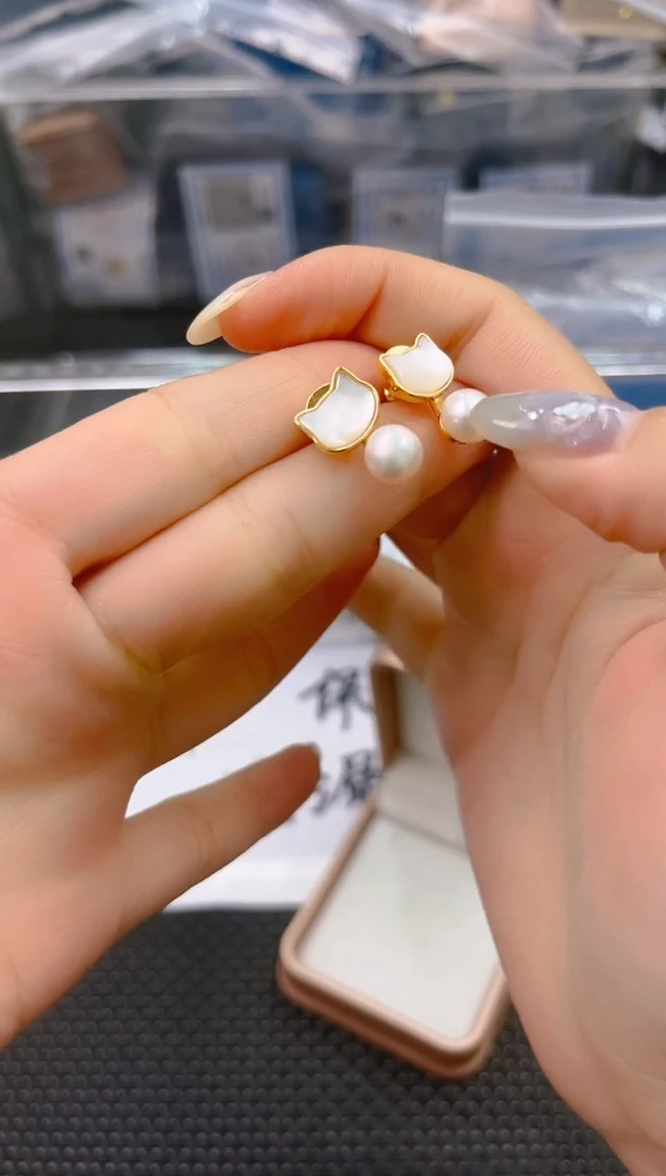 未镶嵌淡水珍珠耳饰ed1191