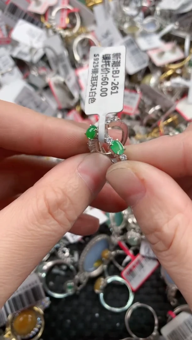 银S925镶嵌戒指翡翠11-11-11----8