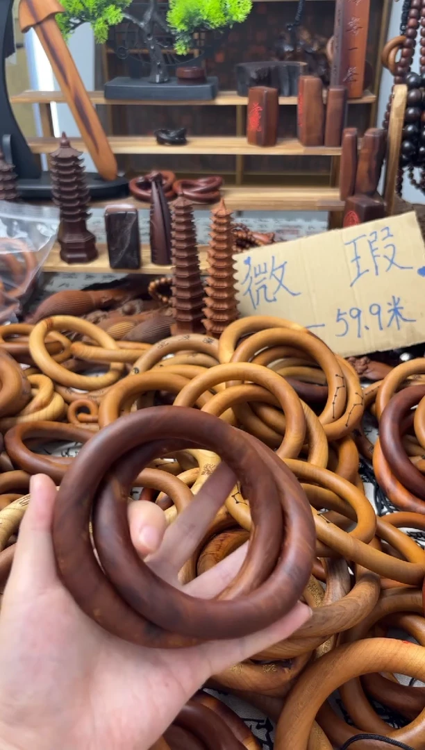 木木雕款桃木75圈口乾坤圈不退不换