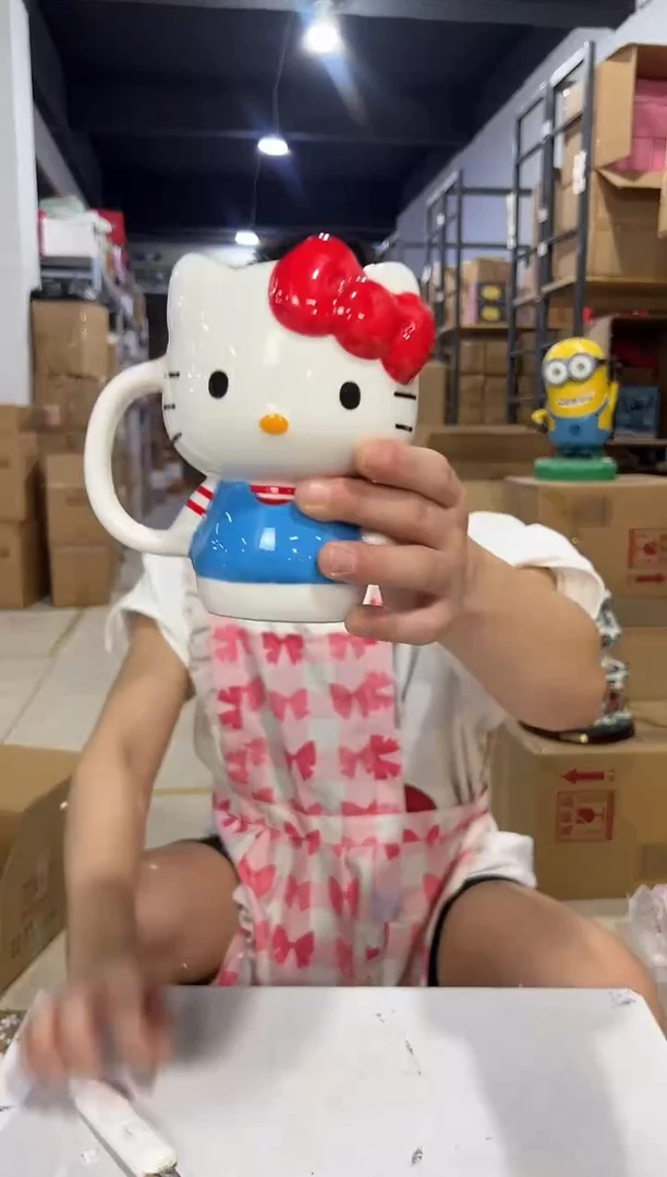 瓷片陶瓷条纹kt全身杯