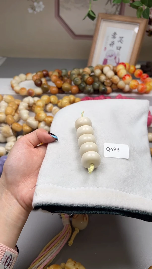 手串菩提根/象牙果Q493牙果圆墩22mm一串通货