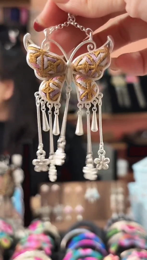 织绣艺枝独绣手工饰品96