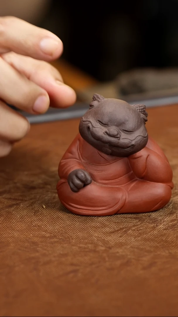 紫砂茶宠紫砂 钓鱼龙