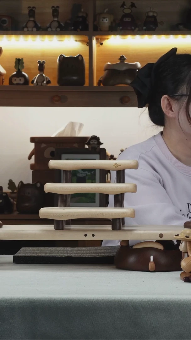 木黑胡桃三层置物架瑕疵特价