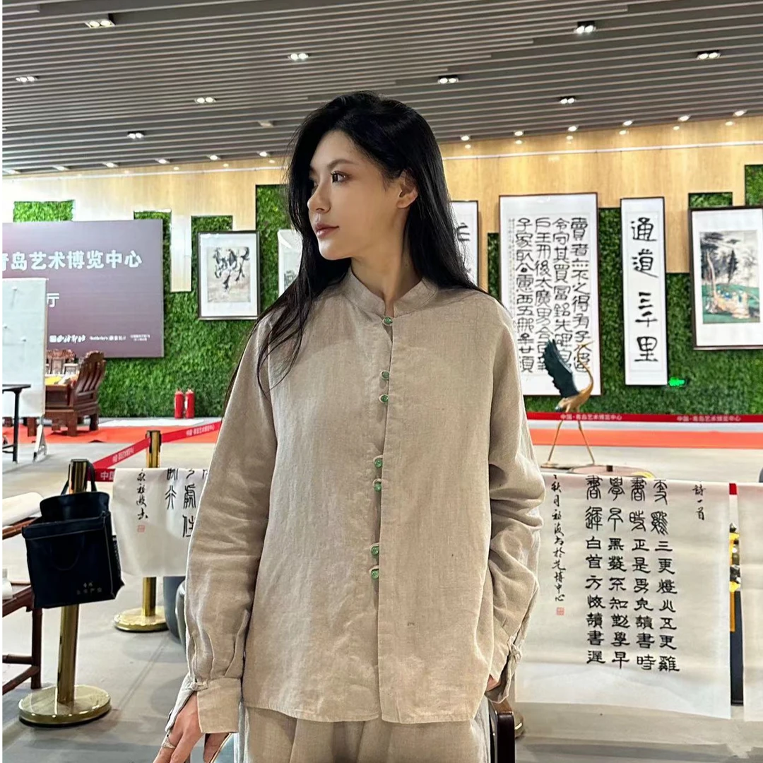 【数量少】纯汉麻孤品女士衬衫听序号拍高货女装