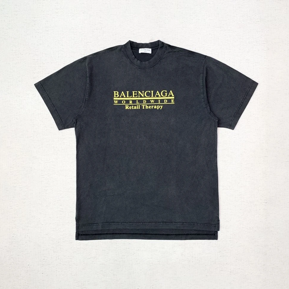 全新未使用 Balenciaga/巴黎世家 经典做旧短袖l码编码xb1864