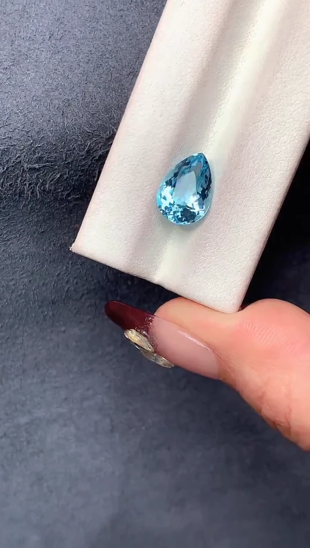 裸石海蓝宝石3.37克拉圣玛利亚