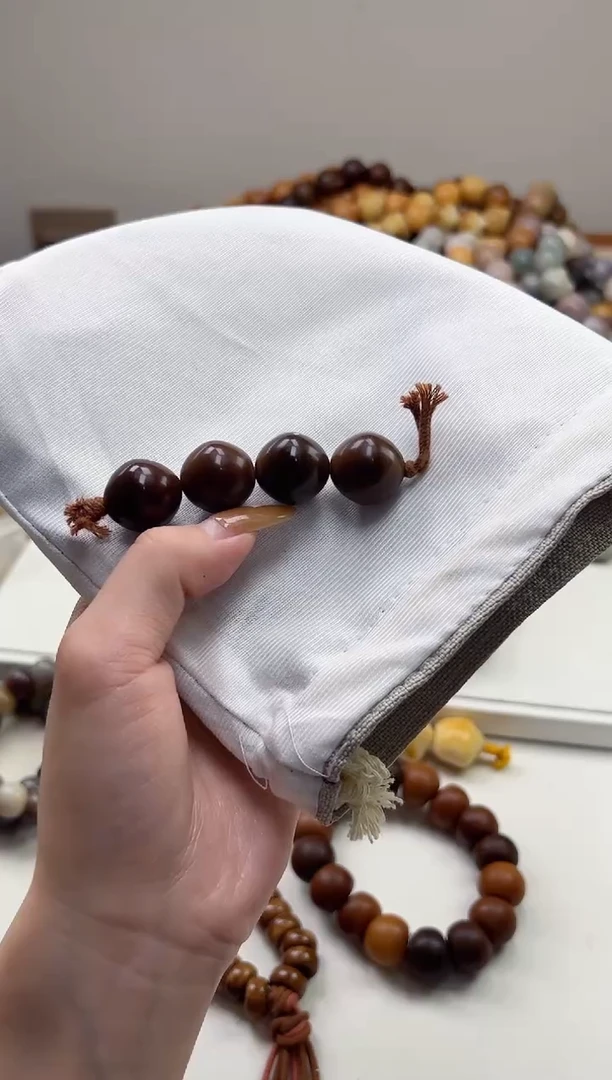 手串菩提根/象牙果干磨菱形珠18mm棒棒糖