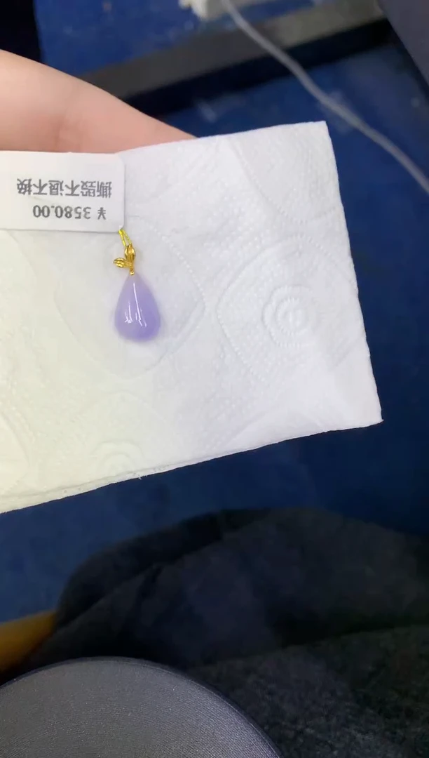 颈饰18K金镶嵌翡翠缅甸天然翡翠A货790