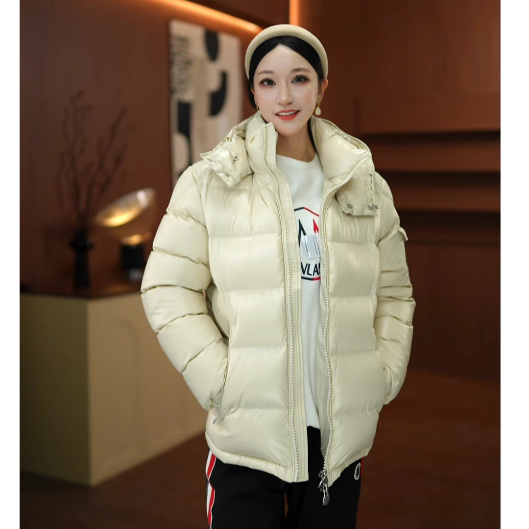 ICE COOREL/酷睿冰尊新国标90白鹅绒经典男士亮面防水连帽羽绒服