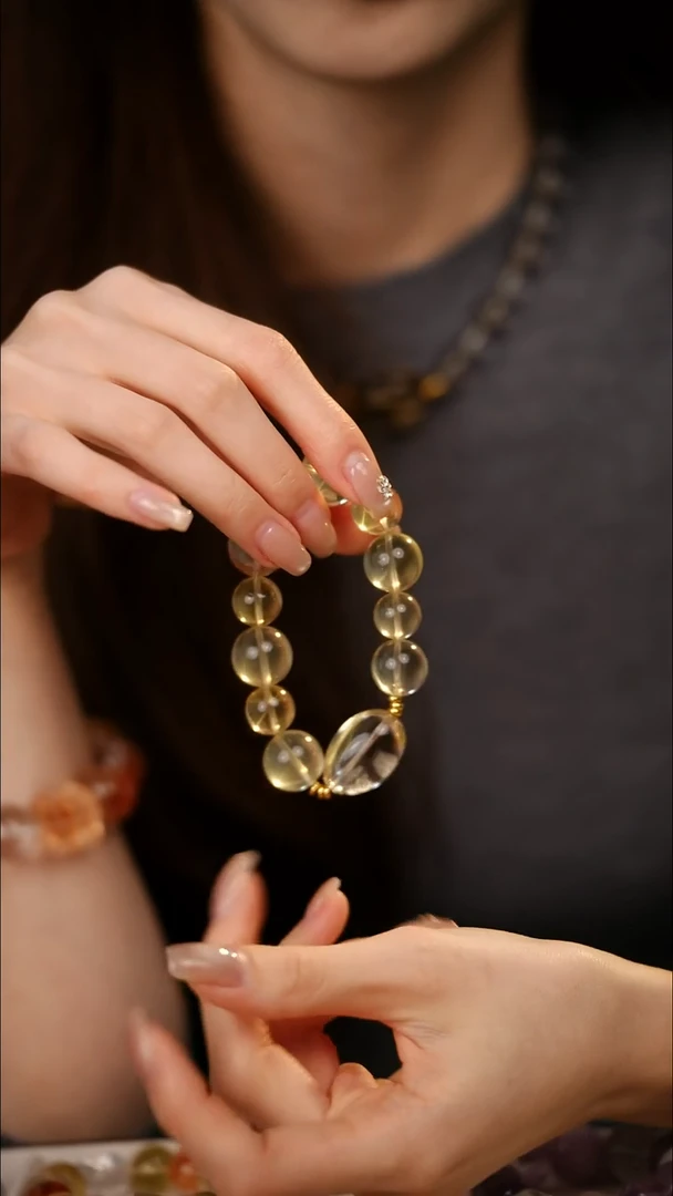 未镶嵌手链水晶黄水黄糖豆