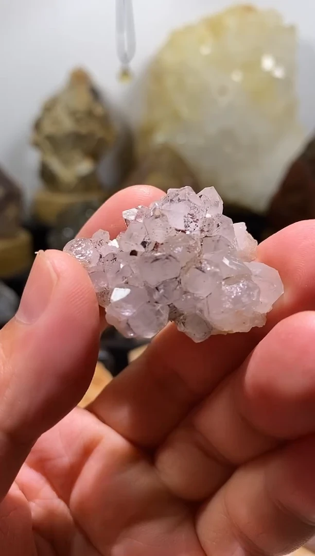 水晶珠宝半成品未镶嵌48号花园晶花+发晶