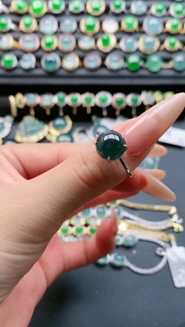 【闪购商品】翡翠戒指银S925镶嵌1111111