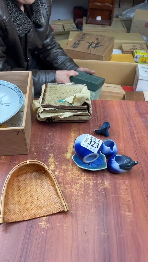 瓷片桃**酱盛日中古杂项甄选