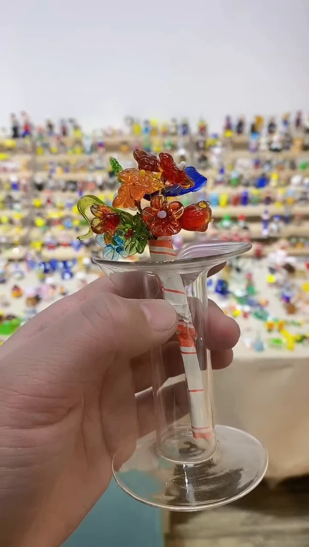 【闪购商品】琉璃手工艺品一瓶花