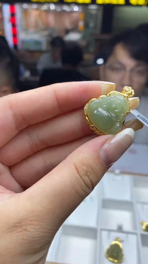 吊坠(不含链)银S925镶嵌和田玉多样性-吊坠-D10440