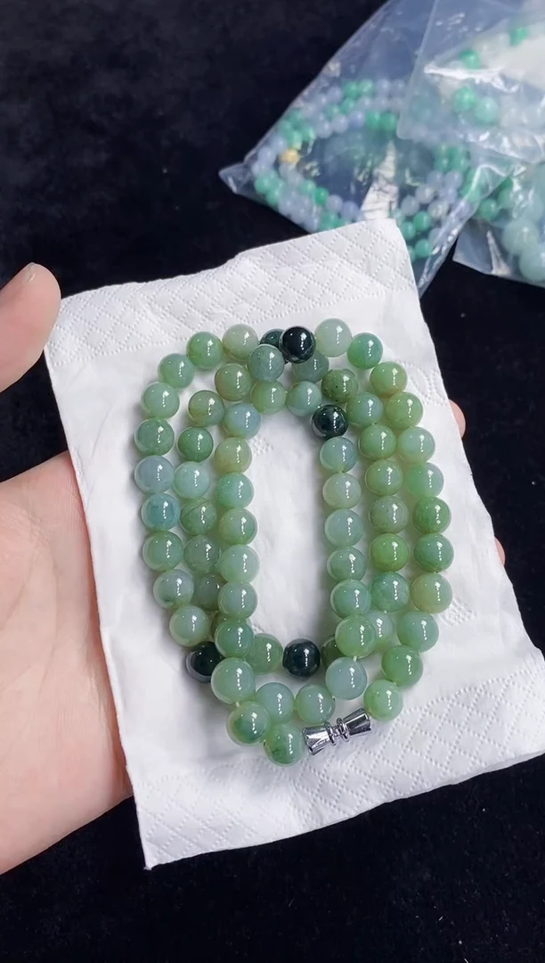 未镶嵌手串翡翠105天然缅甸翡翠A货一物一证