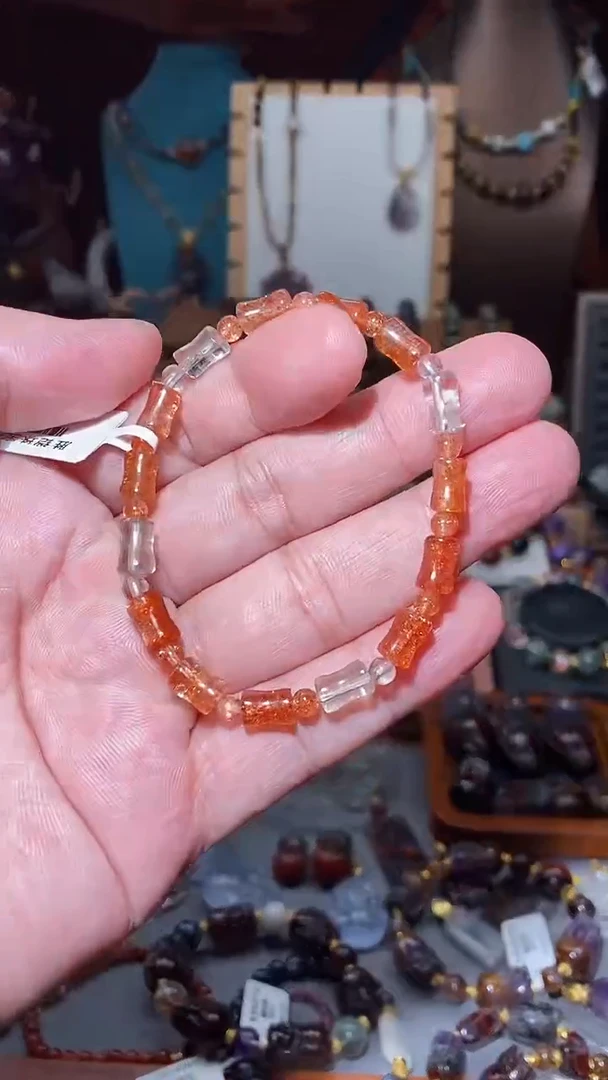 竹节手串未镶嵌长石金太阳