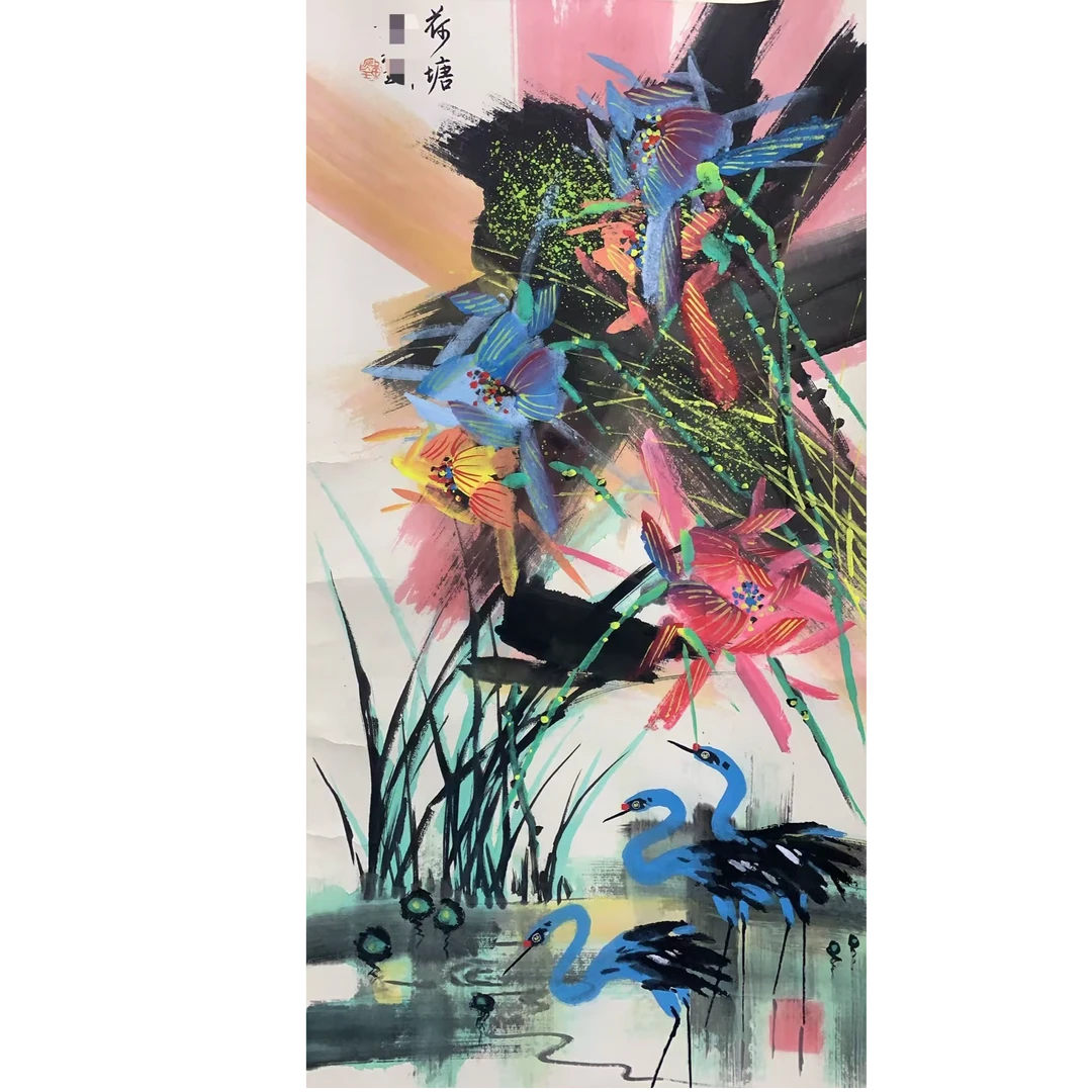 黄 花鸟立轴 100 50 4.5平尺