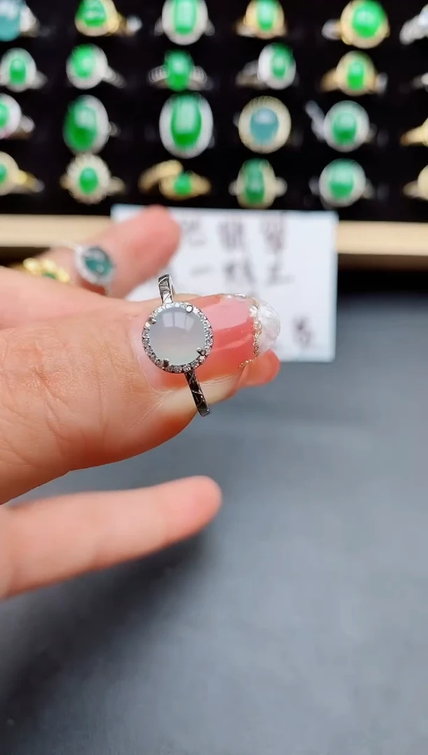 【闪购商品】翡翠戒指银S925镶嵌5080550