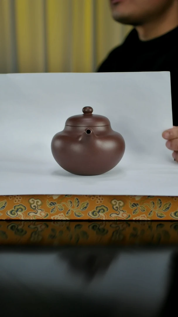 茶壶紫砂美**活柿圆壶高端紫砂壶