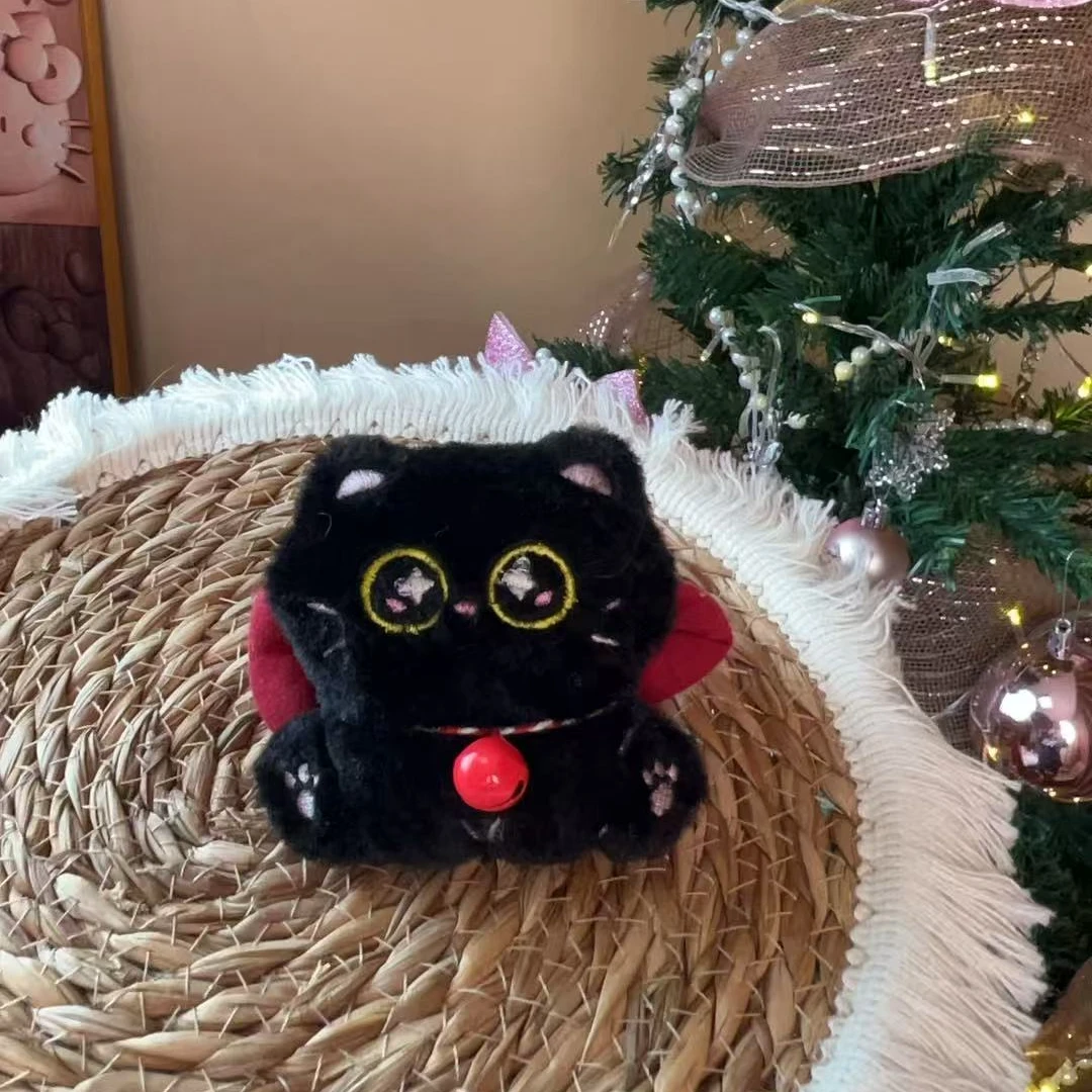 （090黑猫系列）玩偶发夹可爱发卡手工ins少女心秋冬毛绒绒