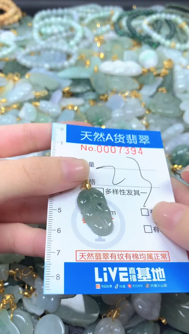 颈饰未镶嵌翡翠净货挂件-7394