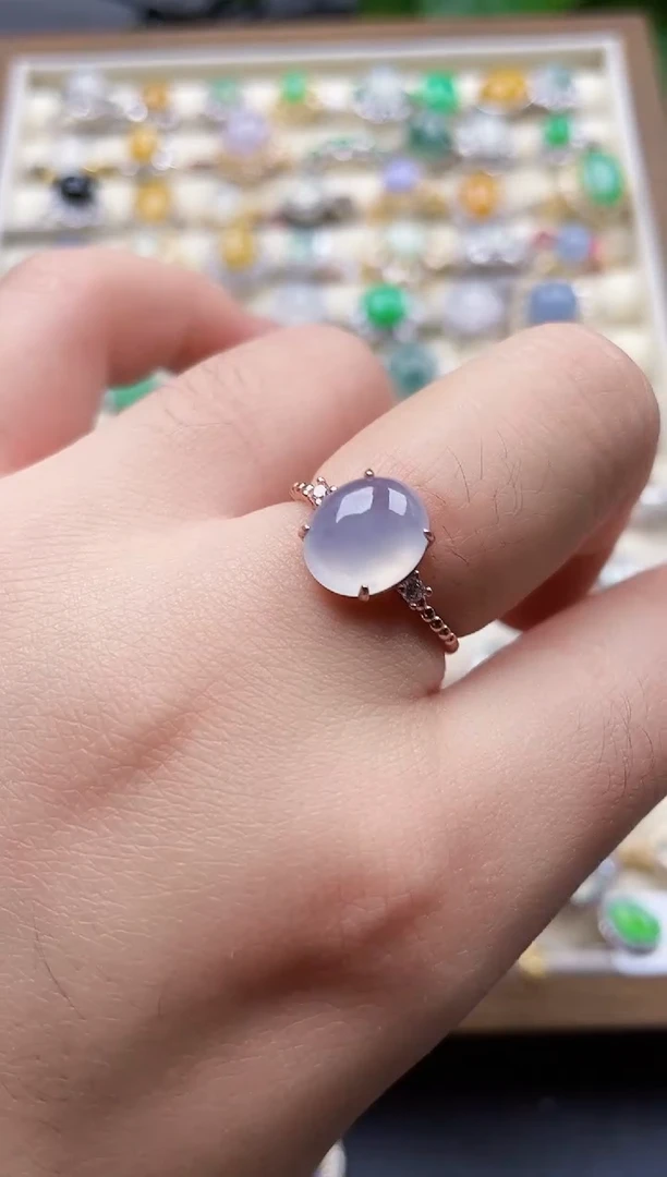 银S925镶嵌戒指翡翠10