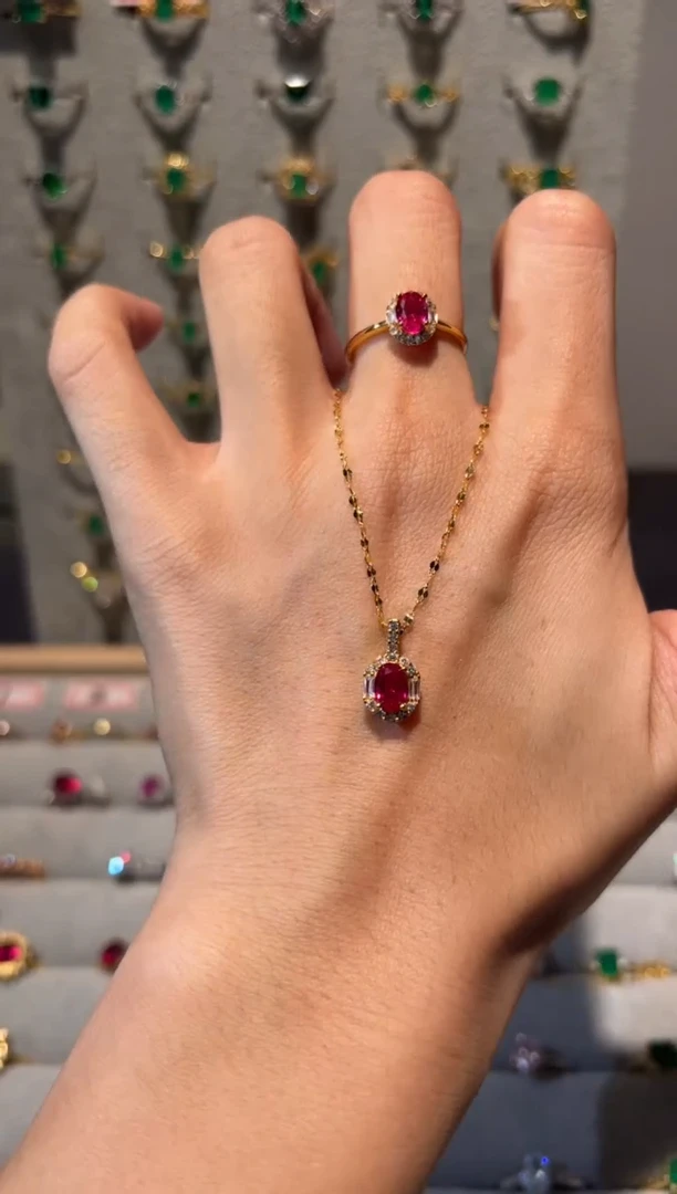 【闪购商品】红宝石戒指银S925镶嵌69.912651