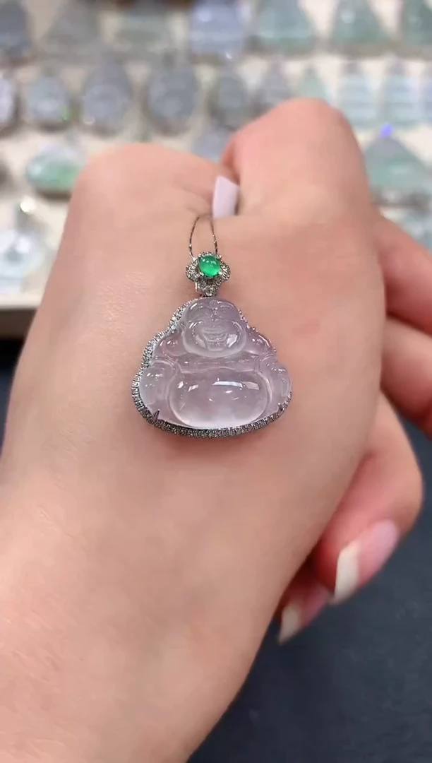 【闪购商品】翡翠吊坠(不含链)18K金镶嵌n3       