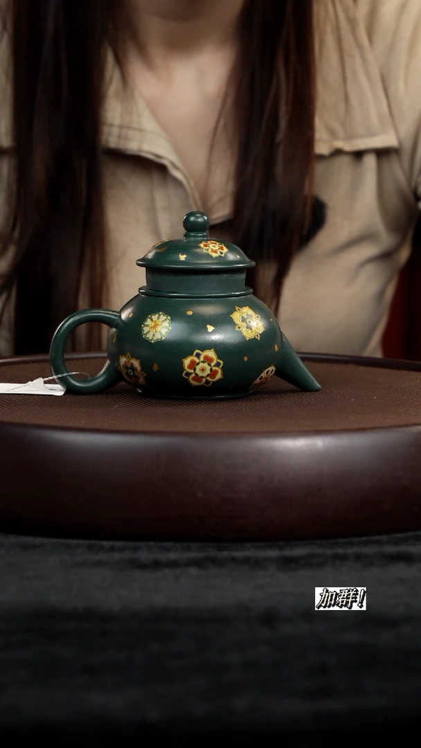 茶壶紫砂TY8110305绿泥水平200c