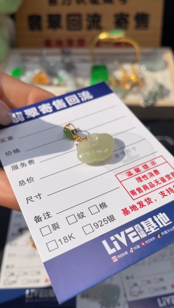 颈饰银S925镶嵌和田玉10153027