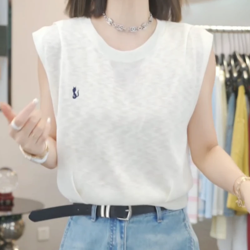 2025新款设计感气质时尚显瘦百搭T恤飞袖上衣LK2505142