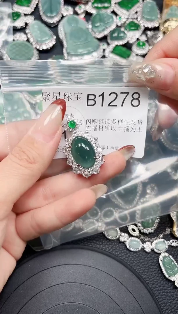 【闪购商品】翡翠颈饰未镶嵌赠皮绳1278